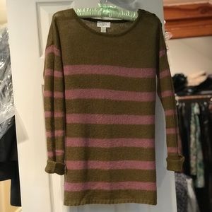 Brown and pink striped sweater